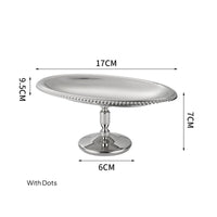 Oval Stainless Steel Tray Easy to Clean Oval Cake Stand Rust Resistant for Party