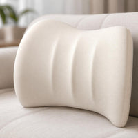 Memory Foam Cushion Rounded Edge Memory Foam Back Pillow Sleek Cover