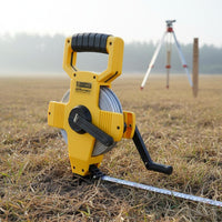 Wear-Resistant Exposed Reel Fiberglass Measuring Tape Non-Stretch Fiberglass Tape Measure High Strength Ergonomic Handle for Surveyors
