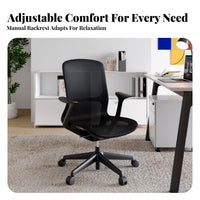 Reclining rotating Chair with Footrest Ergonomic Design Computer Seat sturdy Duty Breathable Mesh spine for Studying, Study Room