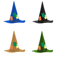 Wool Felt Witch Hat for Women Dark Wizard Hat for Halloween Costume Party