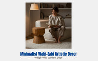 Hardwood Side Table, Vintage Wabi-Sabi Design, Handmade Creative Stool, Rustic Coffee Table Base