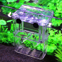Acrylic Double-Layer Self-Floating Fish Fry Breeding Box Guppy Incubator Isolation Box Betta Fish Box