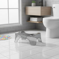 Toilet Step Stool Easy to Clean Anti-Slip Toilet Stool Curved Design Lavatory Aid for Kids