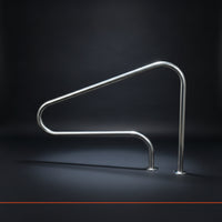 Swimming Pool Handrail Stainless Steel Pool Handrail with Base Plate Rustproof Hardware for Homeowners, Backyard