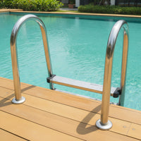 Stainless Steel Pool Ladder Step with Screws Universal Pool Ladder Step Replacement Sturdy Hardware Corrosion-Resistant