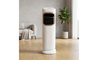Floor-Standing Humidifying Air Cooler Vertical Fan and Heater Combo Multipurpose Vertical Fan Fan with Heater Portable for Living Room, Bedroom, Apartment