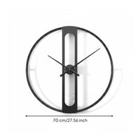 Modern Geometric Metal Timepiece Minimalist Openopenwork Wall Timepiece Black