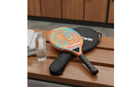 Carbon Fiber Beach Paddle Lightweight Design Carbon Fiber Beach Racket Non-Slip Grip Solid Head Tennis Racket