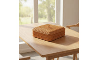 Compartmented Basket Handwoven Organizer Rattan-Look for Dining Table