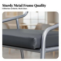 Curved supportrest Metal Chair utilitarian design Armless Side Chair Modern Design