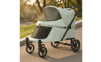 Folding Dog Stroller Single-Action Fold Soft-Sided Pet Stroller Ventilated