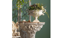 Urn Planter with Pedestal Antique-Style Urn Planter with Handles Distressed Pedestal Vase for Garden