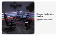 Multi-Purpose Minimalist Computer Desk Sturdy Design Simple Rectangular Desk Spacious Desktop Study Table Easy to Assemble for gaming enthusiasts, Office Workers, Students, Dorm Room, Bedroom