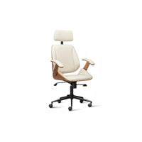Highrear managerial Armchair Genuine Leather Computer Chair Italian aesthetic Padded Armrests for managerials, Professionals