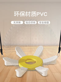 瑜伽健身球固定圈带拉力器瑜伽球固定底座平衡圈固定器花朵收纳