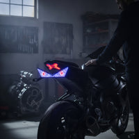 LED Motorcycle License Plate Light Universal Fit Motorcycle Light with Mounting Tabs Sporty Compact for Riders
