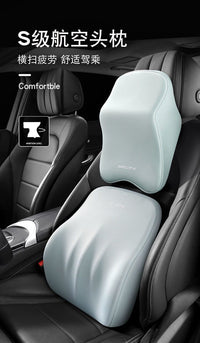 Car Headrest and Lumbar Support Pillow with Memory Foam