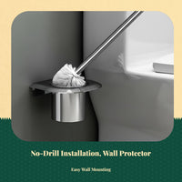 Stainless Steel No-Drill Wall Towel Rack, Removable Bar Set