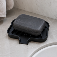 Silicone Soap Dish with Drainage for Bathroom and Travel, Portable Soap Holder Tray