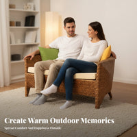 4 Pieces 4-Piece Woven Sofa set Handwoven Design 4-Piece Sofa and Table Set Weather-Resistant Water pads