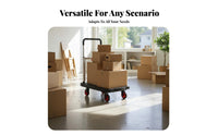 Space Saving Flatbed Hand Truck Quiet Wheels Foldable Platform Truck Multipurpose Flatbed Moving Trolley Heavy Duty for Warehouse Workers, Delivery Drivers, Stockroom, Workshop, Garage, Shopping