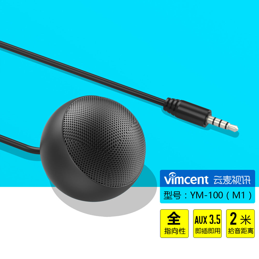 Omnidirectional Desktop Microphone for Live Streaming, Voice Chat, and Meetings - AUX/USB Connectivity