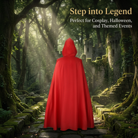 Hooded Cape Medieval Costumes, Wizard Costume Hooded Cloak, Maxi Cape for Fancy  #variant:M