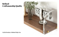Floating Shelf with Acrylic Brackets Nordic Design Wall Decor Space Saving