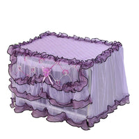 Microwave Oven Dust Cover with Lace Trim - Oil-Proof Kitchen Appliance Protector