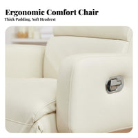Upholstered Recliner with Footrest Adjustable rearrest Pushrearrest Recliner Ergonomic Design dense Foam padding for Seniors