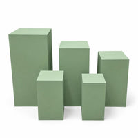 5 Pieces Cake Pedestal Stand Different Heights Dessert Display Stand Solid-Sided Event Decor for Wedding Reception