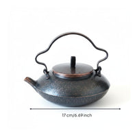 Hand-Forged Kettle Fitted Lid Kitchenware Handmade for Water Heating