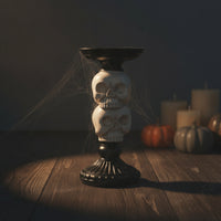 Tabletop Candlestick Stable Candlestick with Candle Plate Artistic for Halloween