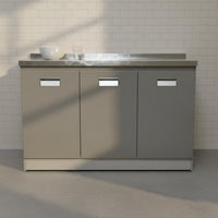 Stainless Steel Kitchen Cabinet Freestanding Storage Sideboard Rust-resistant Easy Clean Design Durable Construction Suitable for Homeowners Pantry Garage