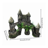Aquatic Aquarium Castle Cave Textured Masonry Resin Castle Ornament Ornamental
