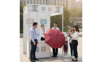 Water-Repellent Umbrella with ABS Handle Quick-Drying Straight-Shaft Umbrella One-Button Opening 8-Rib for Commuters, Business Professionals, Rainy Days, Commuting