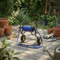 Garden Hose Reel Cart Hand-Push Hose Reel Cart with Wheels Easy to Use for Yard