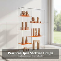 Clear Multi-Tier Stand Transparent Design Display Shelf Openroom arrangementSaving for Collectors, Homeowners, Study