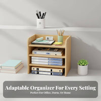 Multitier Desktop Organizer Multifunctional Desk Shelf long-lasting for Dorm Room