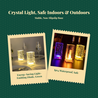 Dimmable crystal LED lamp, portable.