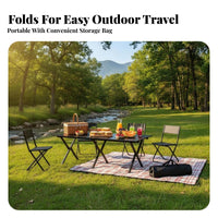 Roll-up Camp Table Portable Slatted Roll-up Table Easy 3-Step Assembly for Beach