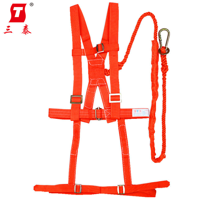 Sanneng Full Body Safety Harness with Single Lanyard for Construction and Fall Protection