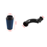 Air Intake Kit with Mounting Bracket Curved Air Intake Kit with Pipe Car Part Pleated No Modification for Truck Enthusiasts