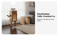Robot lighting fixture Table Space-Saving Side Cabinet Multi-Functional Drawer Storage for Adults, Kids, Bedroom, Lounge Area