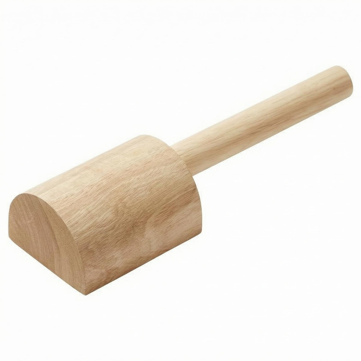 Wooden Pottery Slapping Board Rounded Handle Curved-Face Slapping Board