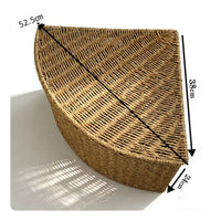 Triangle Imitation Rattan Basket Easy to Clean Wicker Design Corner Storage Box