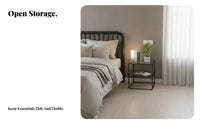 2-Tier Storage Rack Modern design Bedside Table Space-Saving for Bedroom, Parents