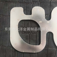 皮具切割角尺R定规 不锈钢圆尺 手工皮革工具圆弧尺子角度尺