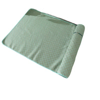 Woven Rattan Cooling Mat Mesh Backed Rest Pad Stitched Border for Warm Weather
